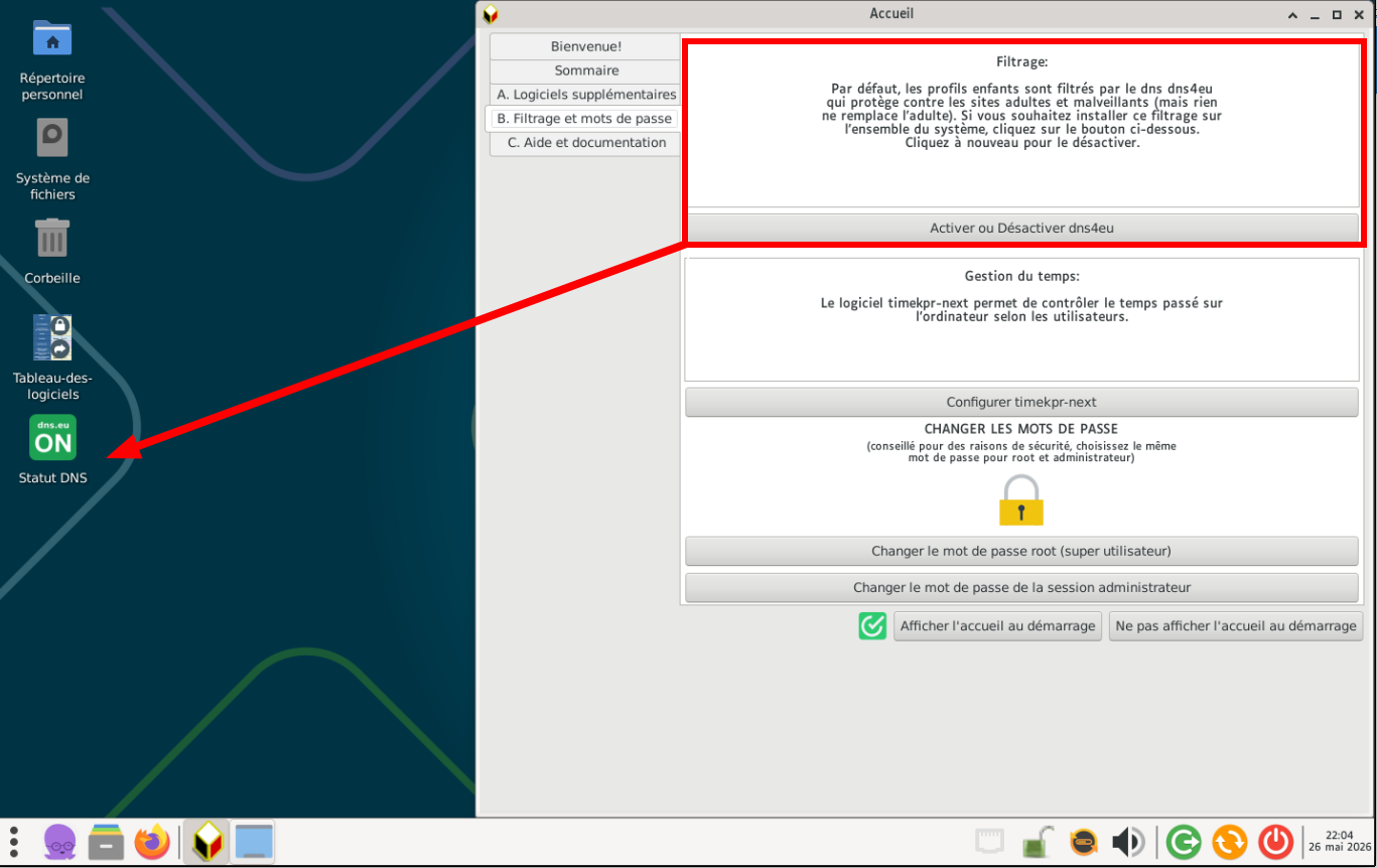 Activation du DNS